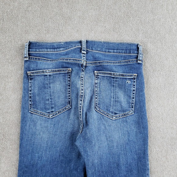 Rag & Bone 10 Inch Ankle Skinny‎ Jeans Womens 27 Blue Raw Released Hem Denim - Picture 15 of 16